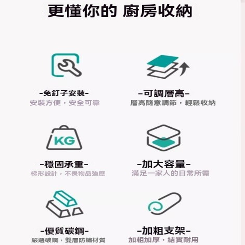 顧家家居 三層廚房收納置物架-803580公分(微波爐置 顧家家居 三層廚房收納置物架-803580公分(微波爐置