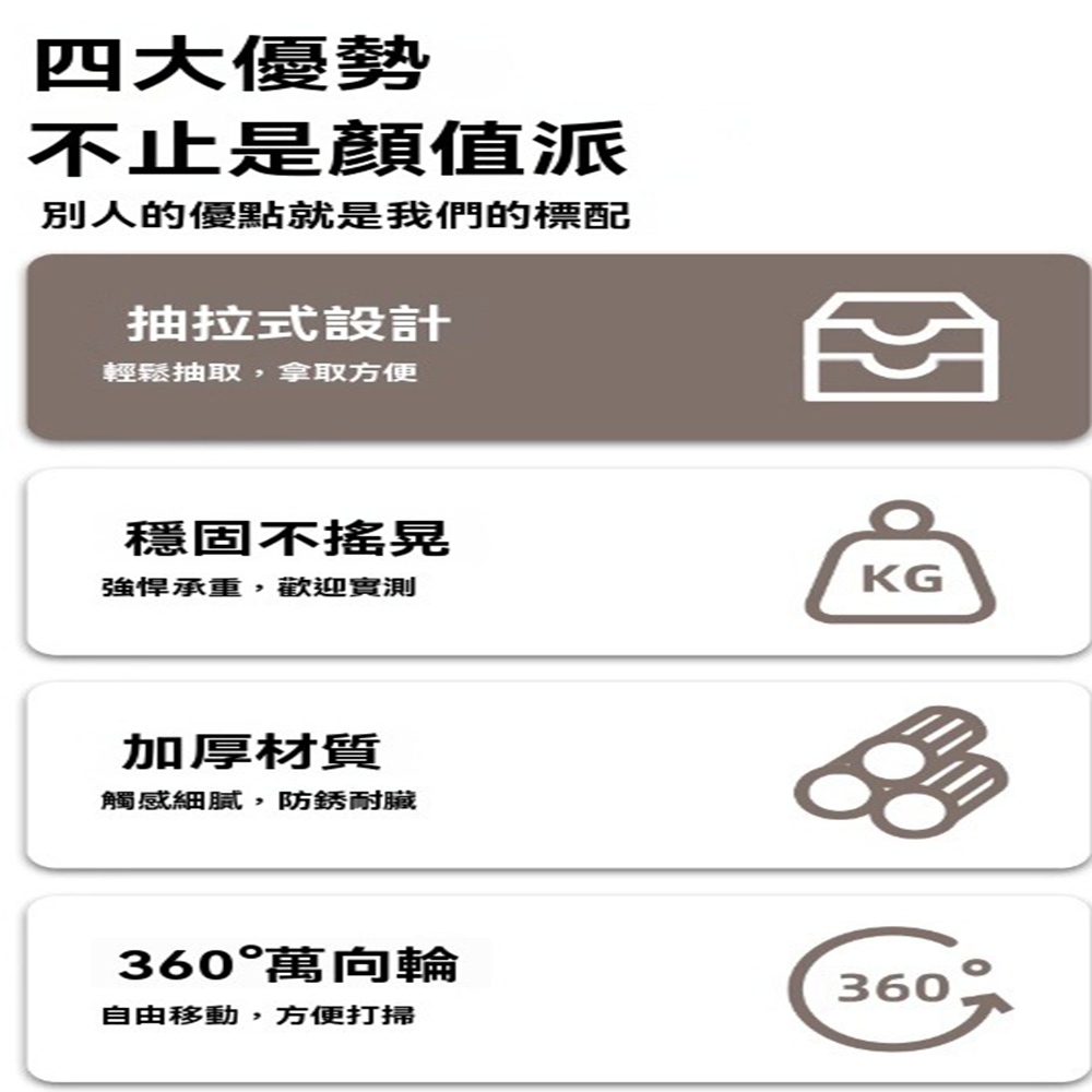 顧家家居 三層廚房收納置物架附帶輪-45x40x77公分(微 顧家家居 三層廚房收納置物架附帶輪-45x40x77公分(微