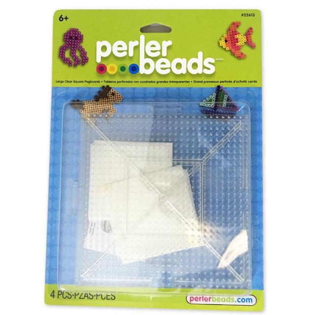 《Perler 拼拼豆豆》兩入透明大正方形模型板組合