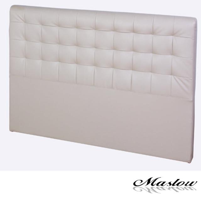 【Maslow-時尚格紋皮製】雙人床頭-5尺(卡其)