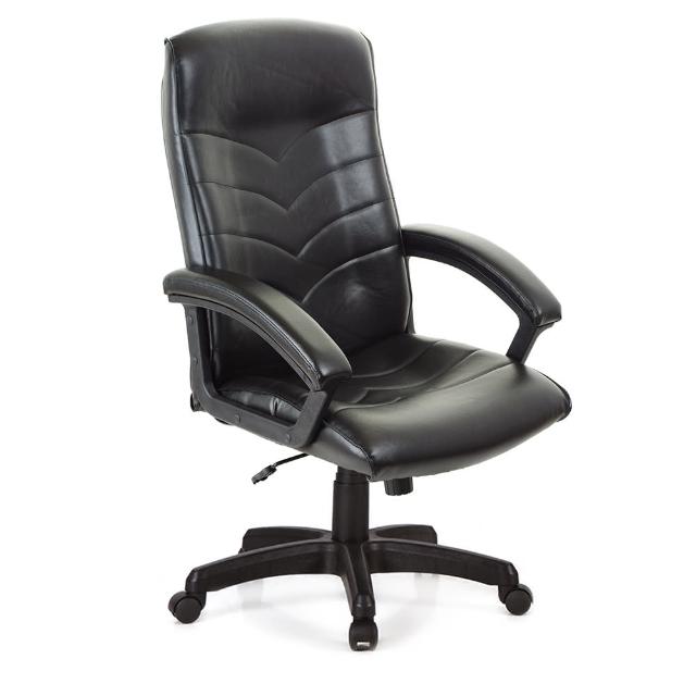 【吉加吉】高背箭紋 皮椅 電腦椅 TW-1005(黑色)