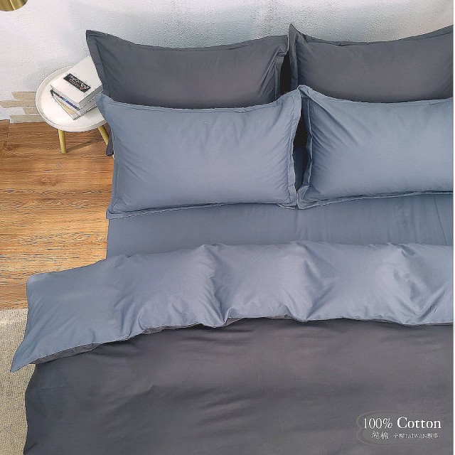 【Lust】雙色極簡風格-《雙粉》100%純棉、雙人5尺精梳棉床包-歐式枕套 《不含被套》 玩色MIX系列