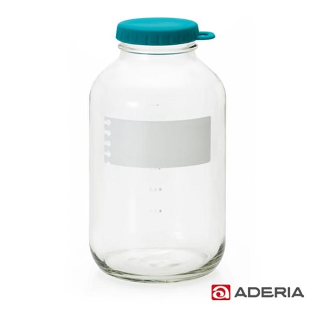 【ADERIA】日本進口易開玻璃保鮮罐1800ml(藍綠)