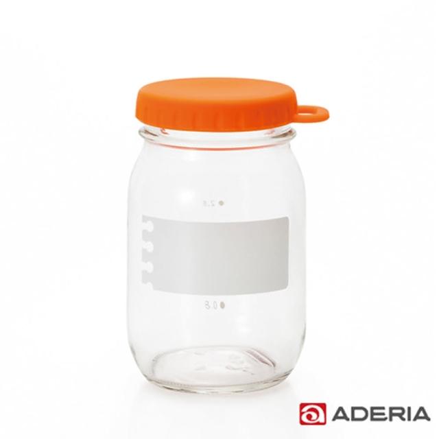 【ADERIA】日本進口易開玻璃保鮮罐450ml(橘)