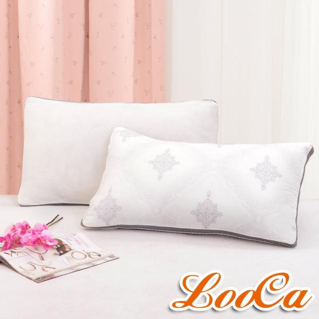 【限時5折】LooCa古典3D蠶絲棉枕(2入-快速到貨)