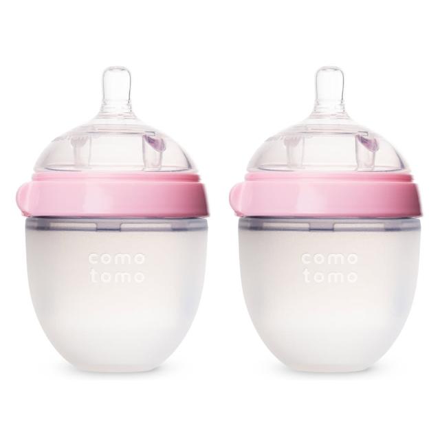 【comotomo】矽膠奶瓶二入150ML(粉紅色)