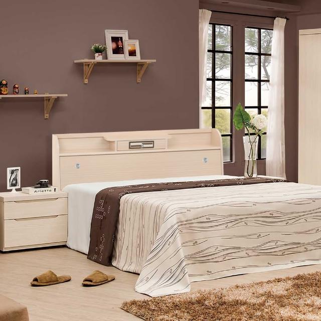 【樂和居】小抽白橡5尺雙人床頭箱二色可選(不含床板、床墊)