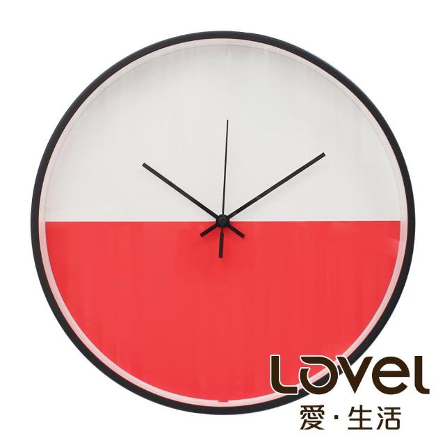 【LOVEL】30cm CHILDISH HORIZON靜音機芯掛鐘-紅白怪獸(T721POK-RE)