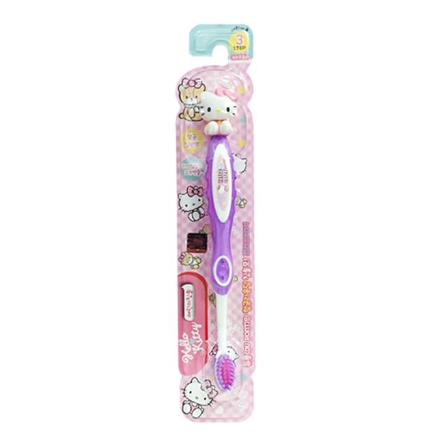 【韓國Atex英佑】Hello Kitty卡通兒童立體牙刷第3階段6-12歲-紫