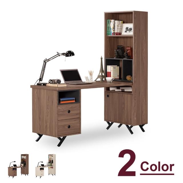 【時尚屋】約克5尺L型二抽書桌 C7-870-4(兩色可選 免組裝 免運費 書櫥)
