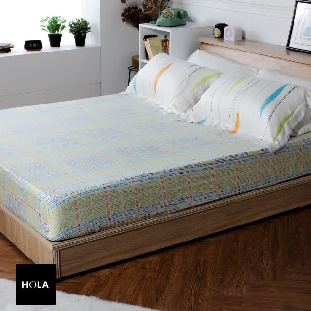 【HOLA】HOLA home 水茵莫代爾印花床包枕套組 雙人