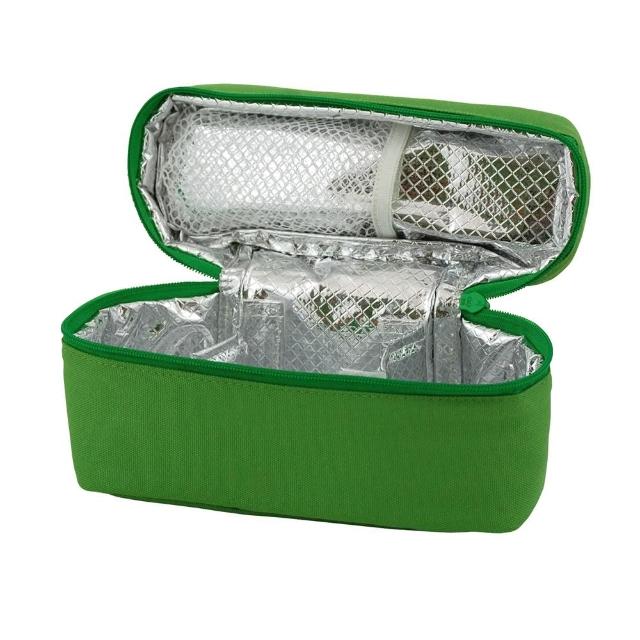 【美國 Green Sprouts】副食分裝盒 保溫保冷提袋(草綠色)