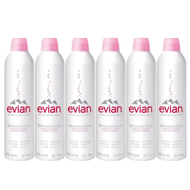 【Evian 愛維養】護膚礦泉噴霧(300mlX6)