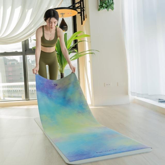 【FunSport fit】迷幻森林旅行瑜珈鋪巾墊 1mm(旅遊墊-旅行墊-鋪巾)