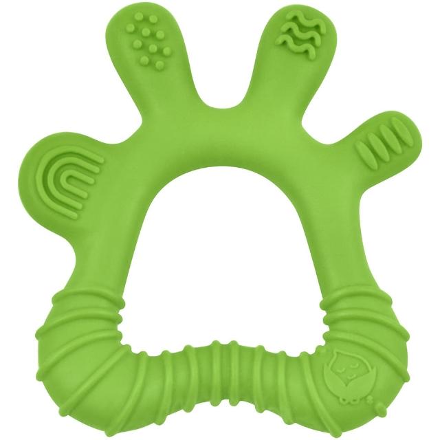 【美國green sprouts】寶寶清潔型固齒器-按摩前端-兩頰-單入組_草綠(GS385302)