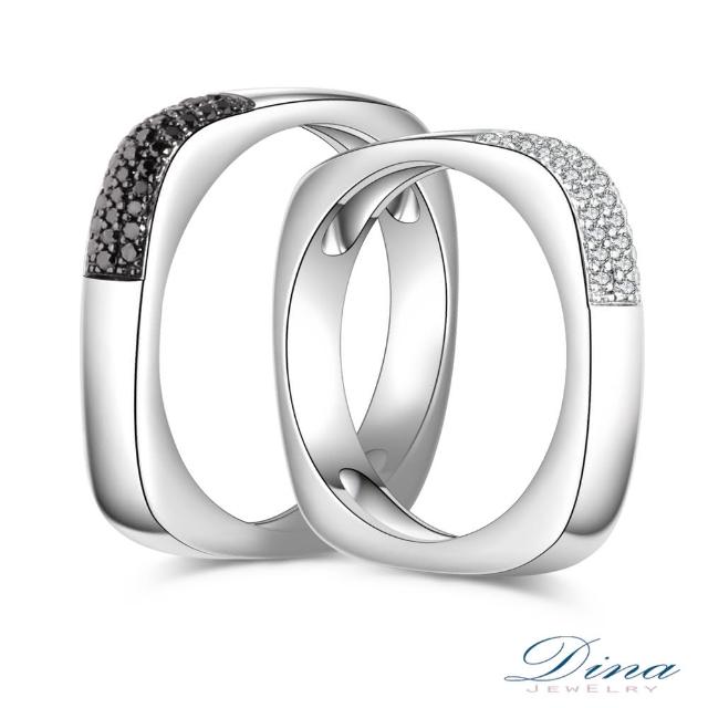 DINA 蒂娜珠寶【DINA 蒂娜珠寶】雙鑽誓言 鑽石結婚對戒(情人鑽石對戒 系列)