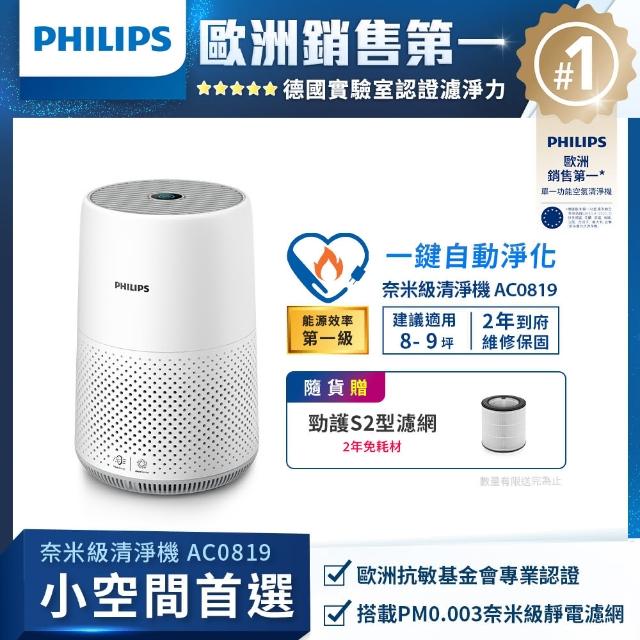 【Philips 飛利浦】★PM0.003奈米級空氣清淨機(AC0819)