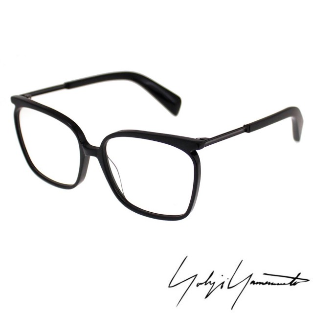 Y-3 山本耀司【Y-3 山本耀司】Yohji Yamamoto方型時尚金屬混搭造型光學眼鏡(霧黑-YY1028-002)