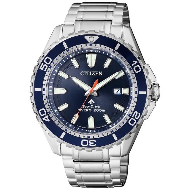 【CITIZEN 星辰】PROMASTER 專業潛水光動能鋼帶腕錶-44.5mm(BN0191-80L)
