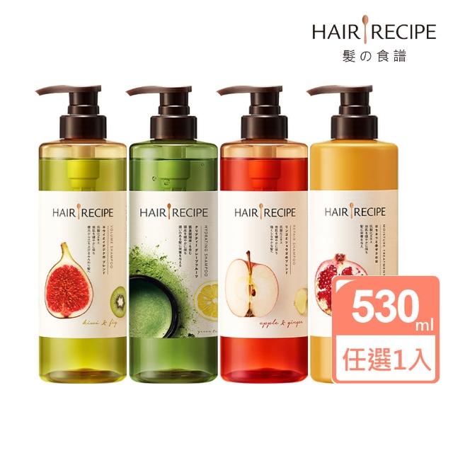 Hair Recipe 營養洗髮露 洗髮精530ml 日本髮的料理 蘋果生薑 奇異果清爽 蜂蜜保濕任選 Momo購物網