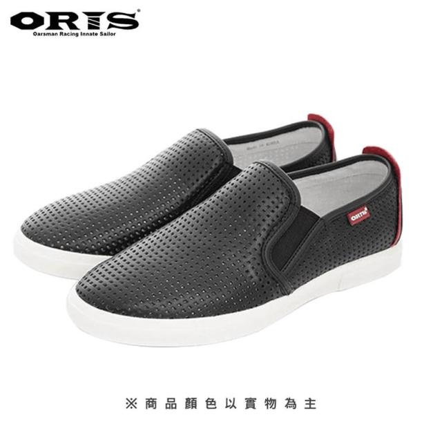 【oris 帆船鞋】ORIS真皮簡約風紳士休閒鞋-黑-SA17215N01(真皮/手工/休閒鞋)
