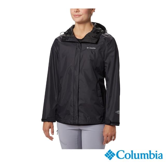 【Columbia 哥倫比亞】女款-Omni-Tech 防水外套-黑色(URR24360BK / 保暖.防水.休閒)