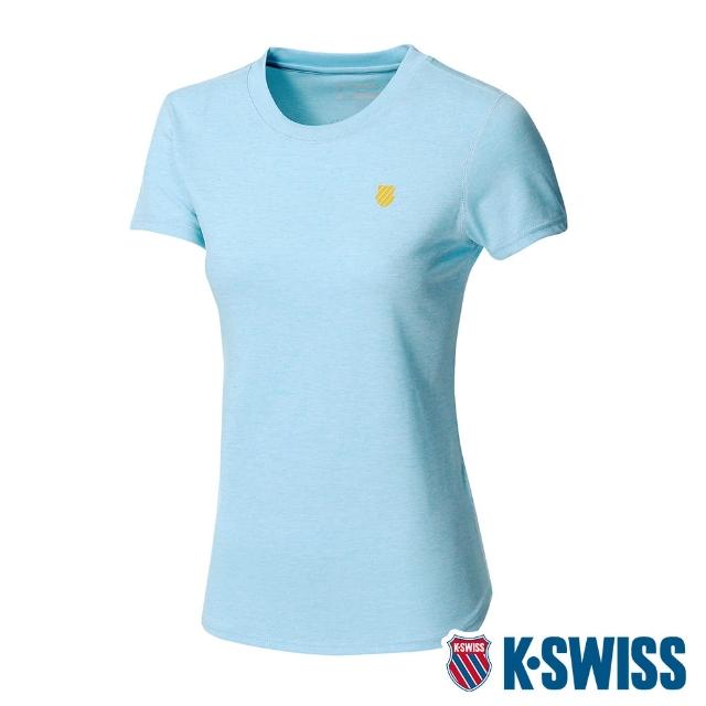 【K-SWISS】涼感排汗T恤 Back KS logo Tee-女-水藍(195221-486)