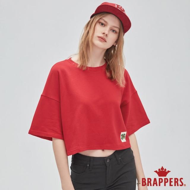 【BRAPPERS】女款 幸運草印花短版T(紅)