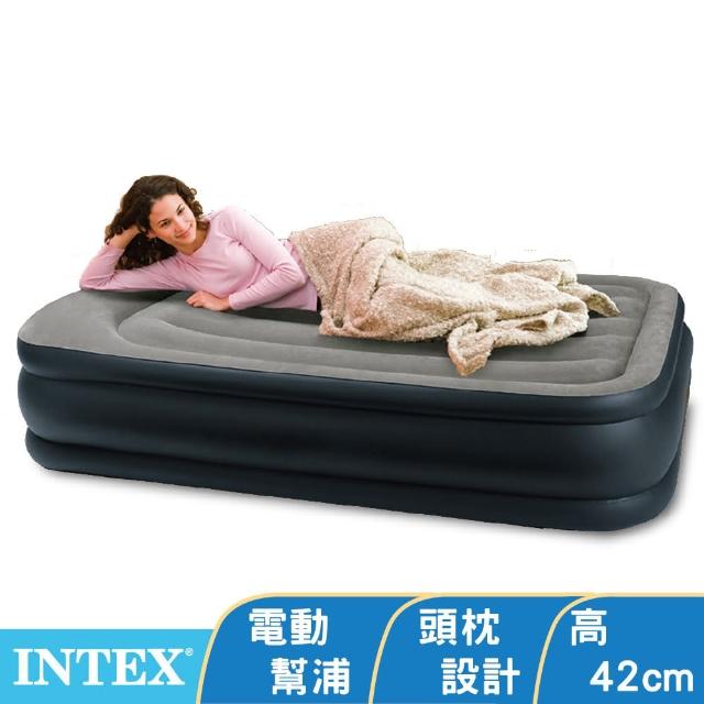 【INTEX】《豪華三層圍邊》單人加大充氣床-寬99cm(64131ED)