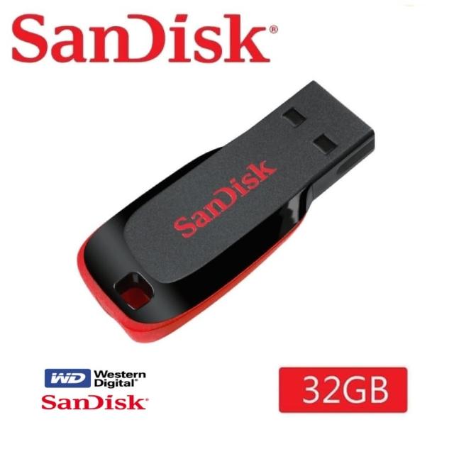【SanDisk 晟碟】[高CP值] 32G Cruzer Blade USB 隨身碟(原廠5年保固 輕巧鋒型碟)