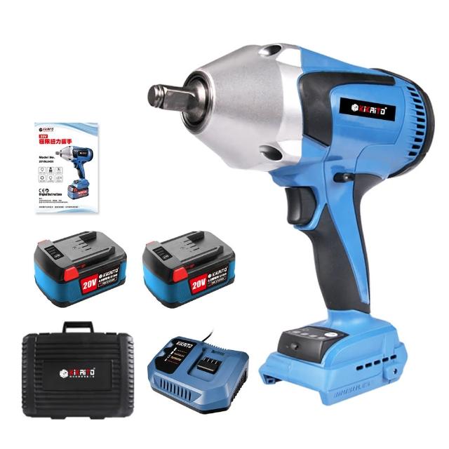 【機械堂】20V極限扭力板手-雙電池套組(無刷式 1000頓米 電動扳手 衝擊起子機 鋰電 衝擊扳手)