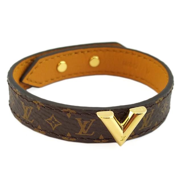 Louis Vuitton 路易威登【Louis Vuitton 路易威登】Essential V字金屬經典字紋手環