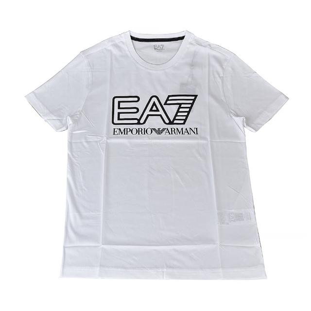 EMPORIO ARMANI【EMPORIO ARMANI】EMPORIO ARMANI印花黑字LOGO純棉短袖T恤(S/M/L/XL/XXL/白)