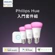 【Philips 飛利浦】Hue 智慧照明 入門套件組 藍牙版燈泡+橋接器1100流明(PH02N)
