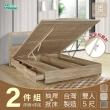 【IHouse】有木 房間2件組 雙人5尺(插座床頭、收納抽屜+掀床底)
