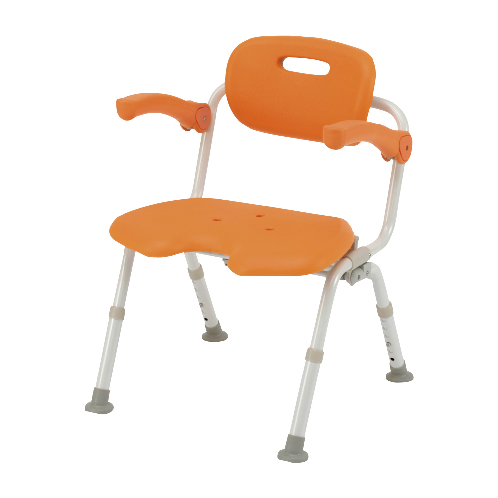 【Panasonic 國際牌】U型坐墊洗澡椅 一鍵自動收折 椅背坐墊可拆洗 原廠保固一年(缺口坐墊 方便清洗)