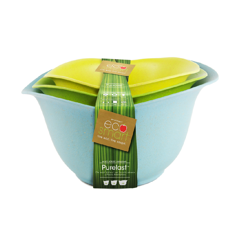 【Ecosmart】料理餐盆-三件組-淺綠/亮綠/土耳其藍(Q-EE-E1-EBS234G)