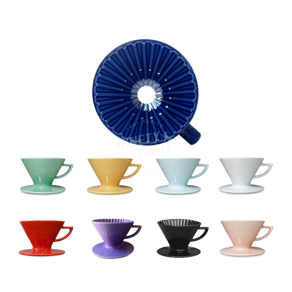 【Kadou 珈堂】星芒濾杯「極」M1錐形手沖咖啡濾杯 日本製 Hasami波佐見燒(附贈日本珈堂專用濾紙100入)