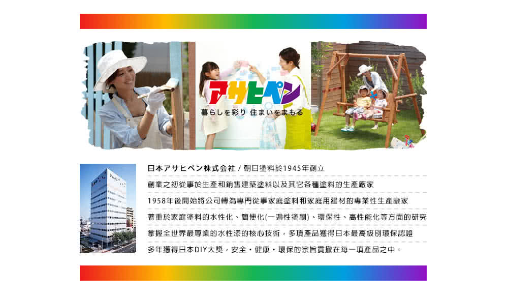 1958年後開始將公司轉為專門從事家庭塗料和家庭用建材的專業性生產廠家