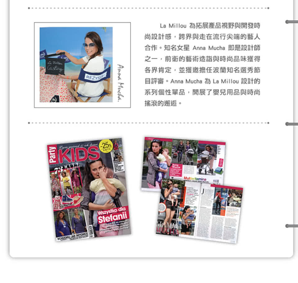 目評審。Anna Mucha為La Millou 設計的