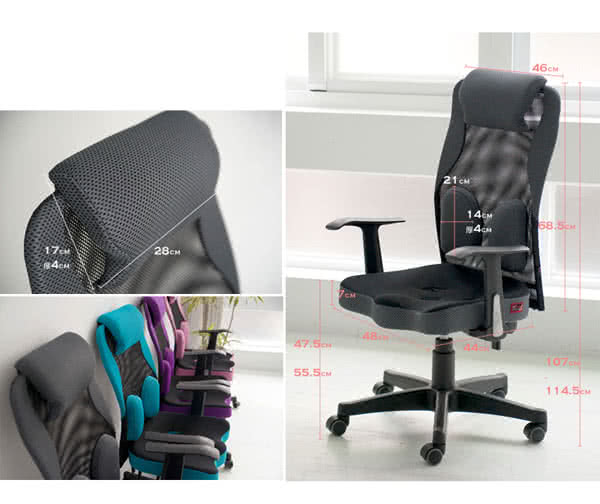【樂活主義】機能舒腰款人體工學電腦椅/辦公椅/主管椅(四色可選)
