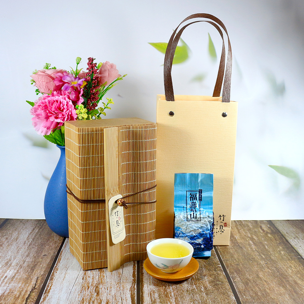龍源茶品】竹息禪風馥冽銀霜福壽梨山烏龍茶葉禮盒(75gx2包-共150g/盒