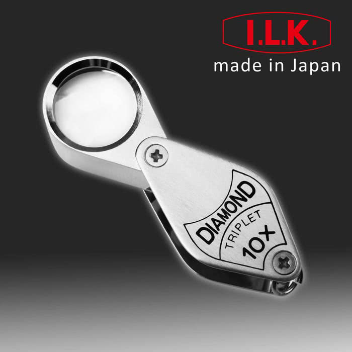 【日本 I.L.K.】Diamond 10x/17mm 日本製三片式消色差珠寶放大鏡(7010)