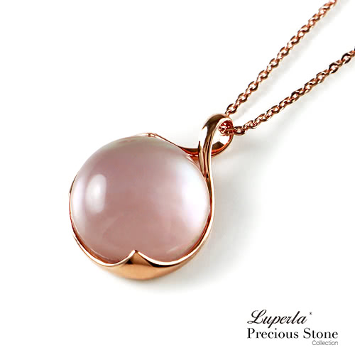 【大東山珠寶】星座愛情- 愛戀進行曲天然粉貝玫瑰金純銀項鍊(獅子/水瓶 時尚粉貝玫瑰金)