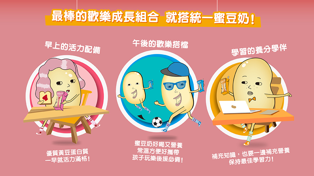 最棒的歡樂成長組合就搭統一蜜豆奶
