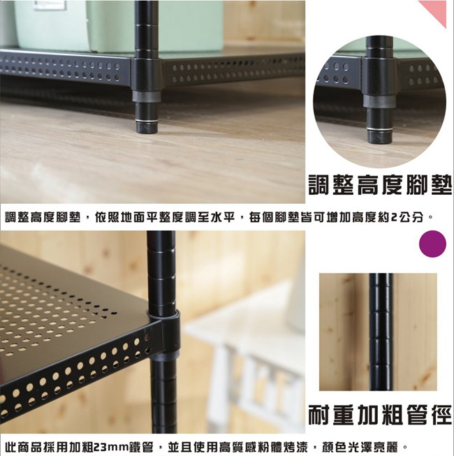 【BuyJM】加強型黑洞洞板120x45x180cm耐重三層置物架 /層架