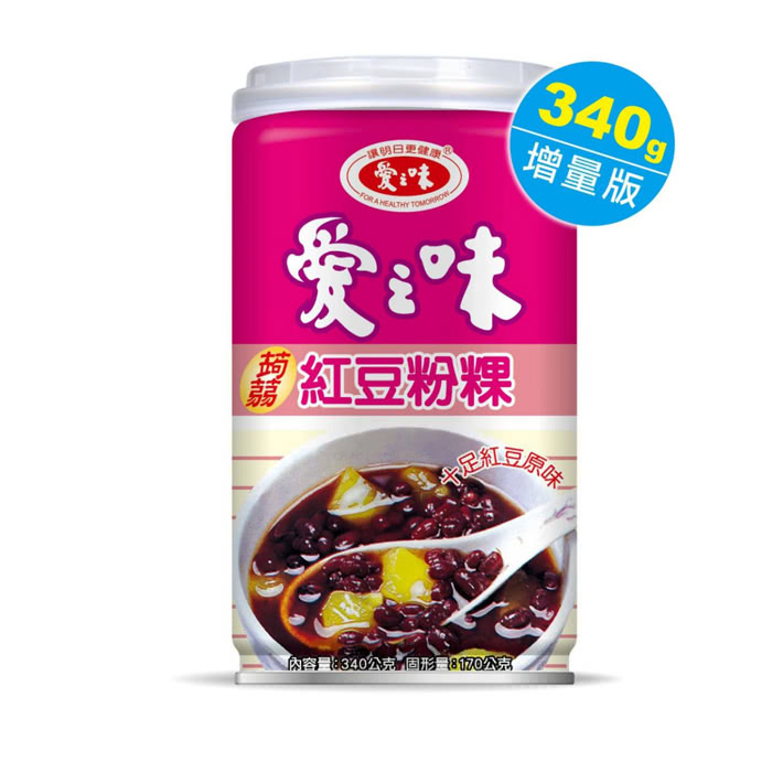 【愛之味】蒟蒻紅豆粉粿禮盒(340gx12入)