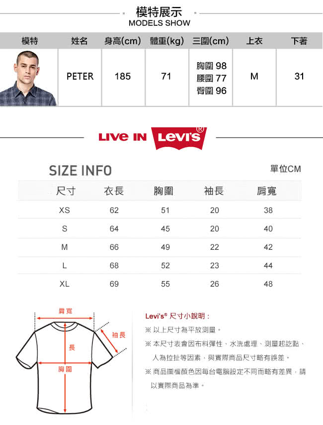 【Levis】男款短袖T恤兩件組