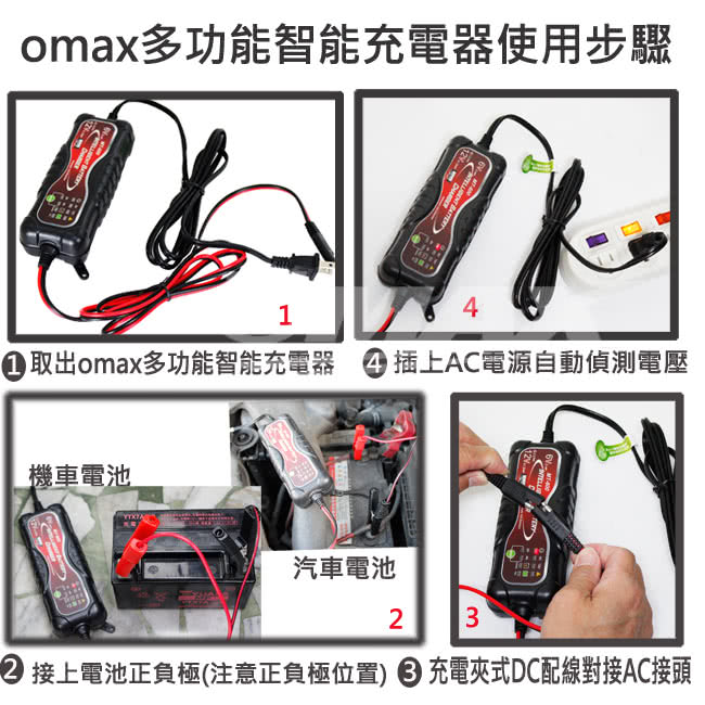 【omax】多功能智能充電器+3入擦拭巾+USB充電器(12H)