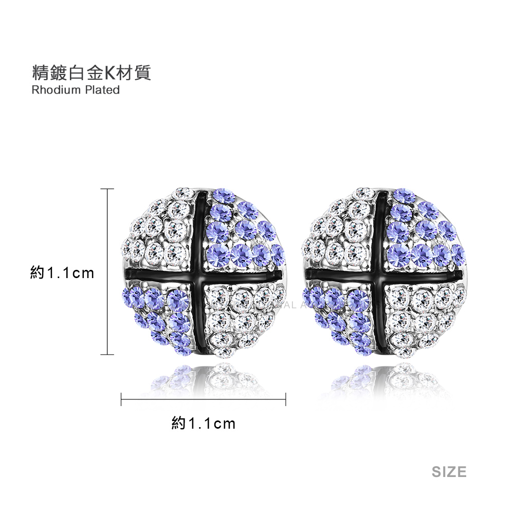 精鍍白金K材質 約1.1cm 約1.1cm 